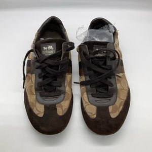 COACH JOSS LEATHER AND CANVAS SNEAKERS